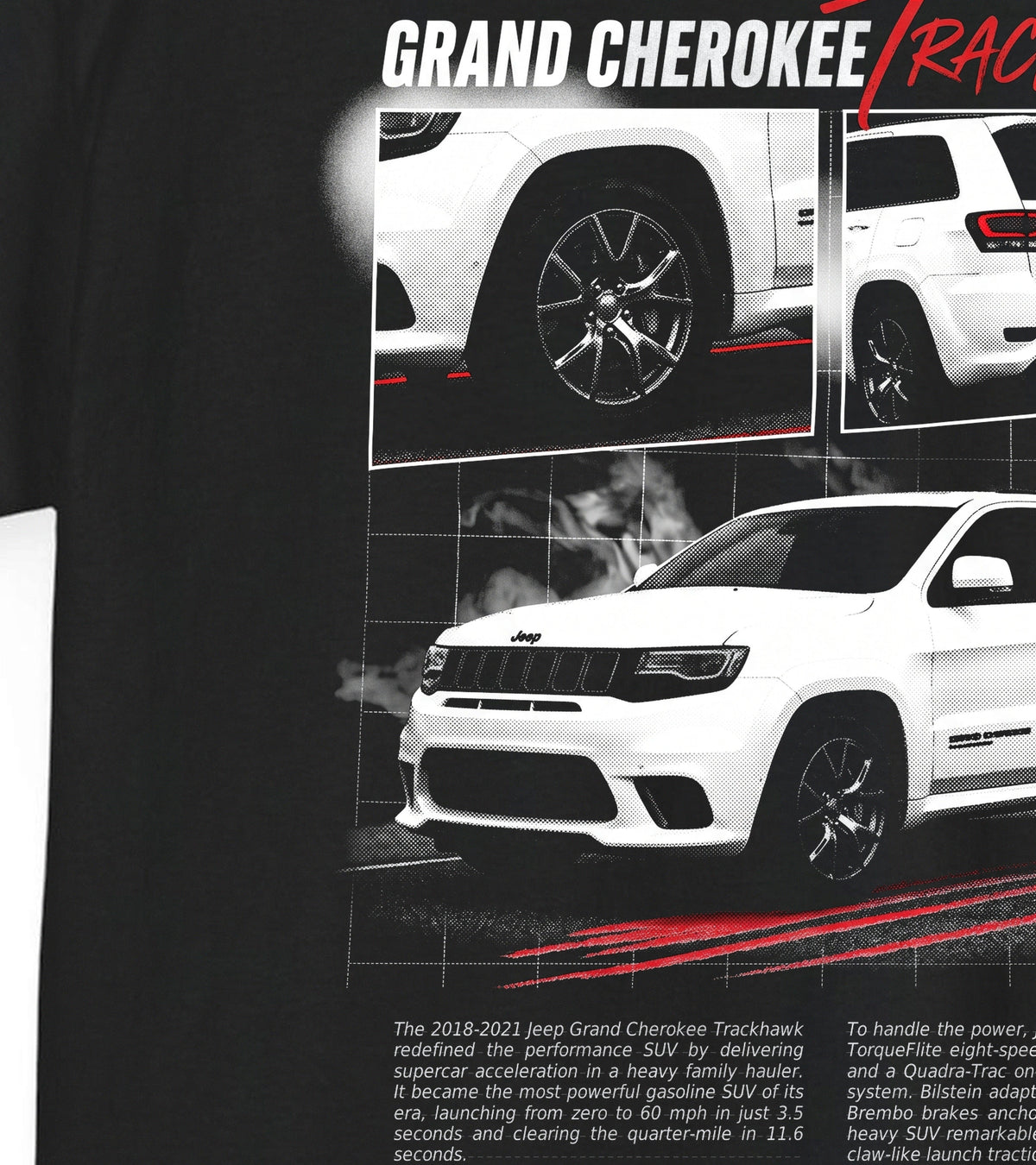 2018-2021 Jeep Grand Cherokee Trackhawk - Monochrome Cotton T-Shirt
