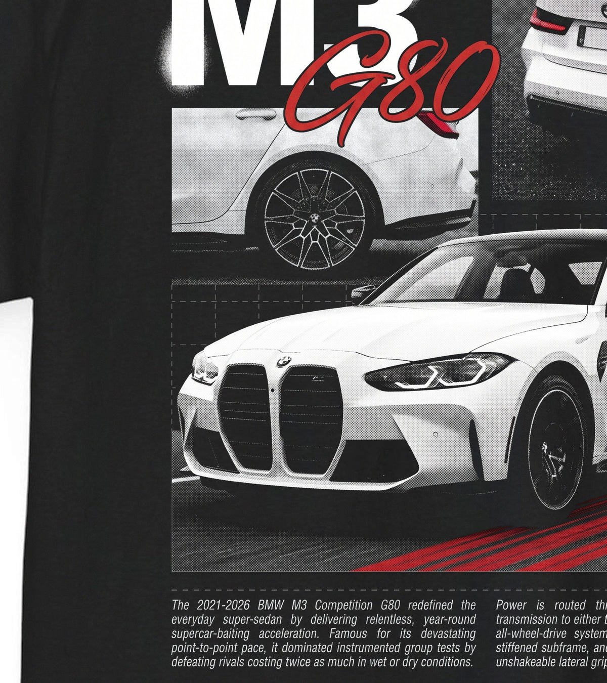 2021-2026 BMW M3 Competition G80 - Monochrome Cotton T-Shirt
