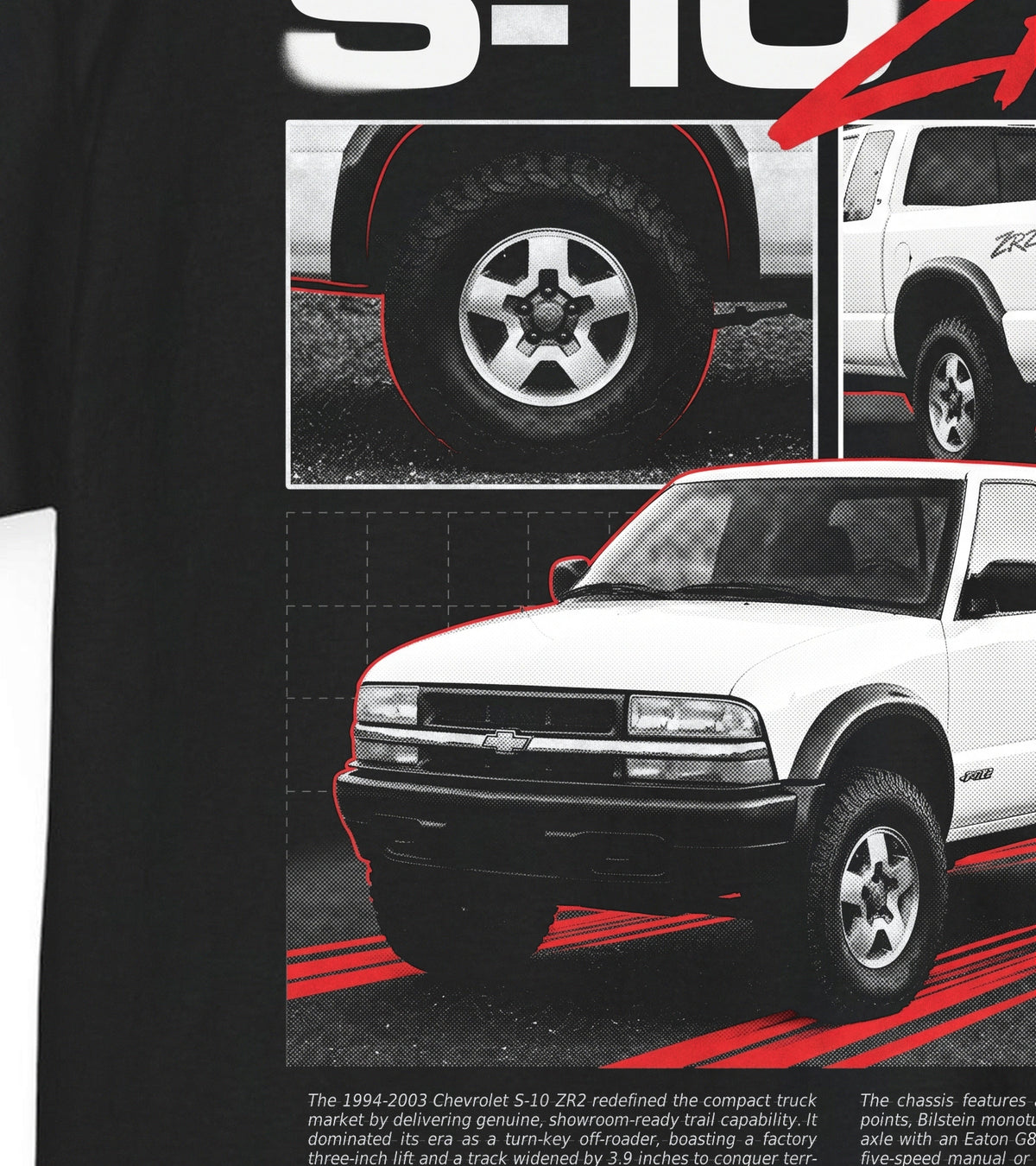 1994-2003 Chevrolet S-10 ZR2 - Monochrome Cotton T-Shirt