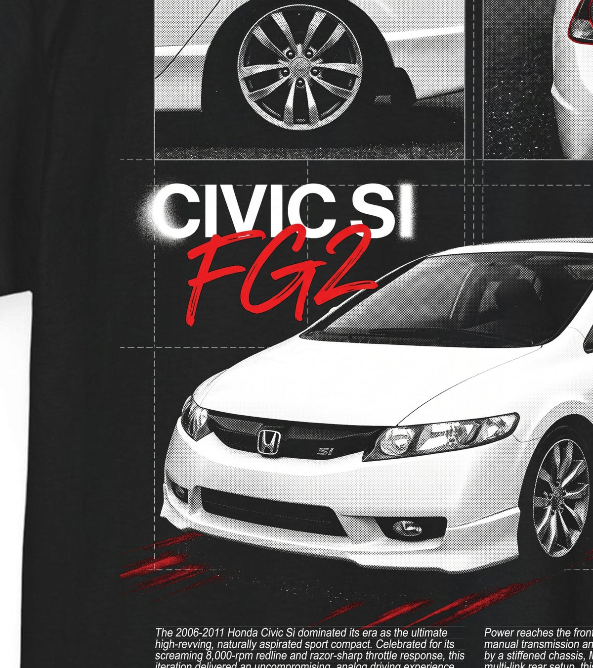 2006-2011 Honda Civic Si - Monochrome Cotton T-Shirt