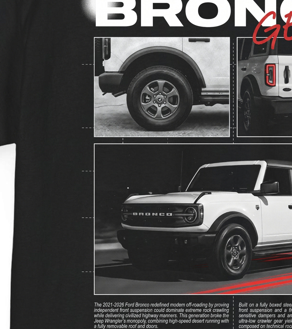 2021-2026 Ford Bronco - Monochrome Cotton T-Shirt