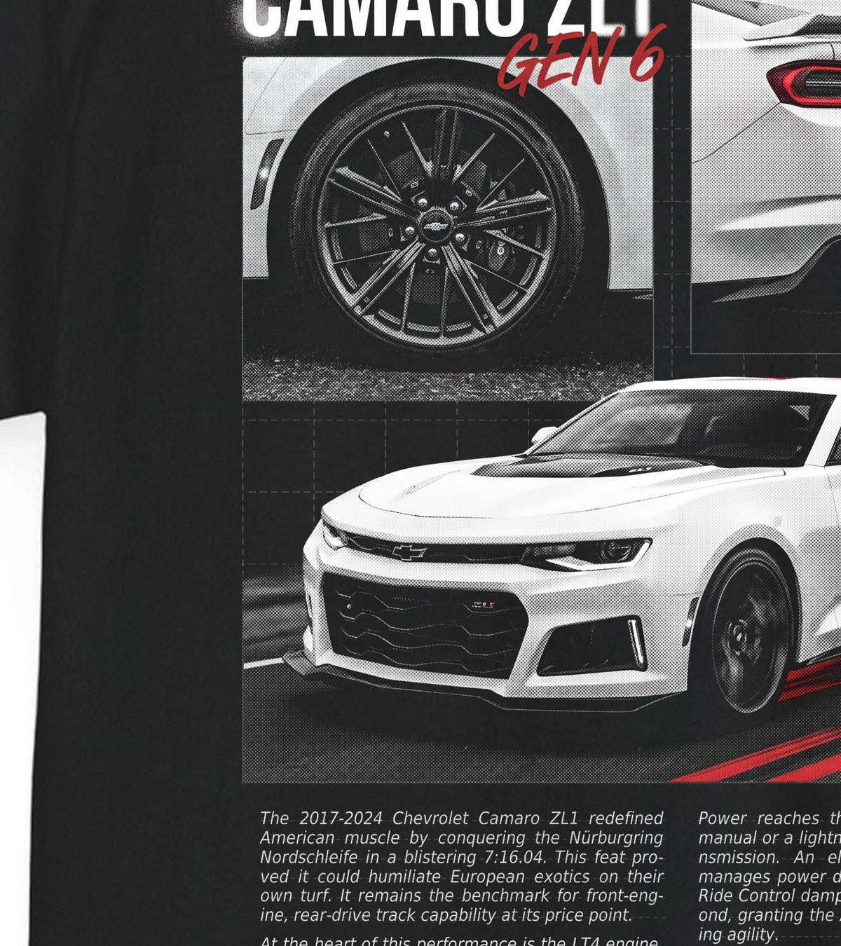 2017-2024 Chevrolet Camaro ZL1 - Monochrome Cotton T-Shirt