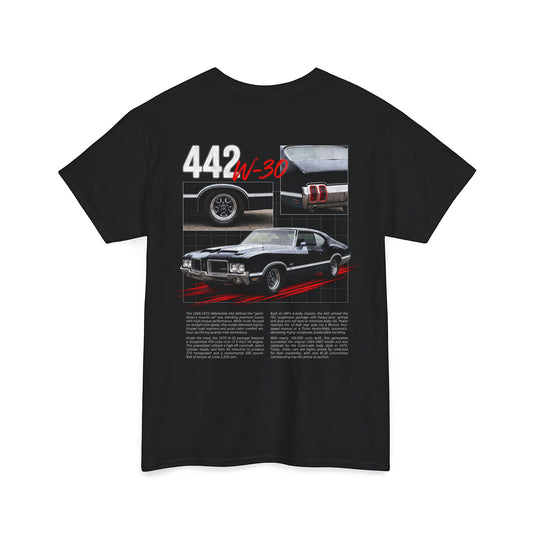 1968-1972 Oldsmobile 442 - Ebony Black Cotton T-Shirt