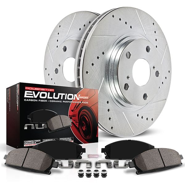 Power Stop 18-20 Kia Stinger/19-21 Genesis G7 Front & Rear Z23 Evolution Sport Brake Pads w/Hardware