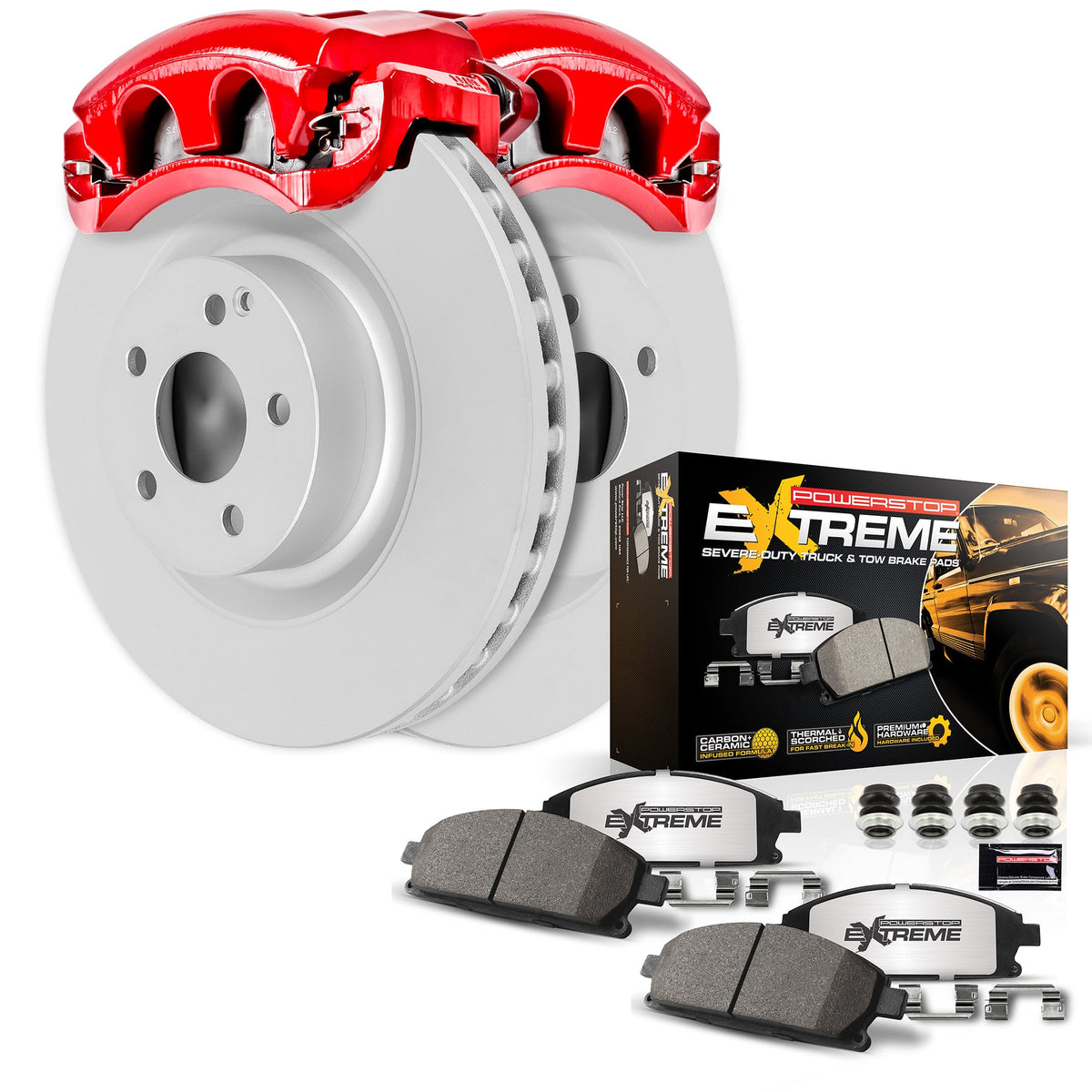 Power Stop 12-18 Ford F-150 Front and Rear Z36 Coated Kit w/Calipers
