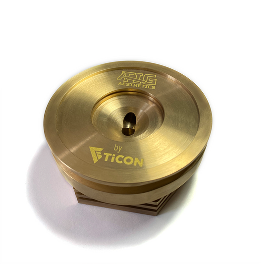 Ticon Industries Tig Aesthetics 3.5in Universal V-Band Heat Sink w/ Purge - Tellurium Copper