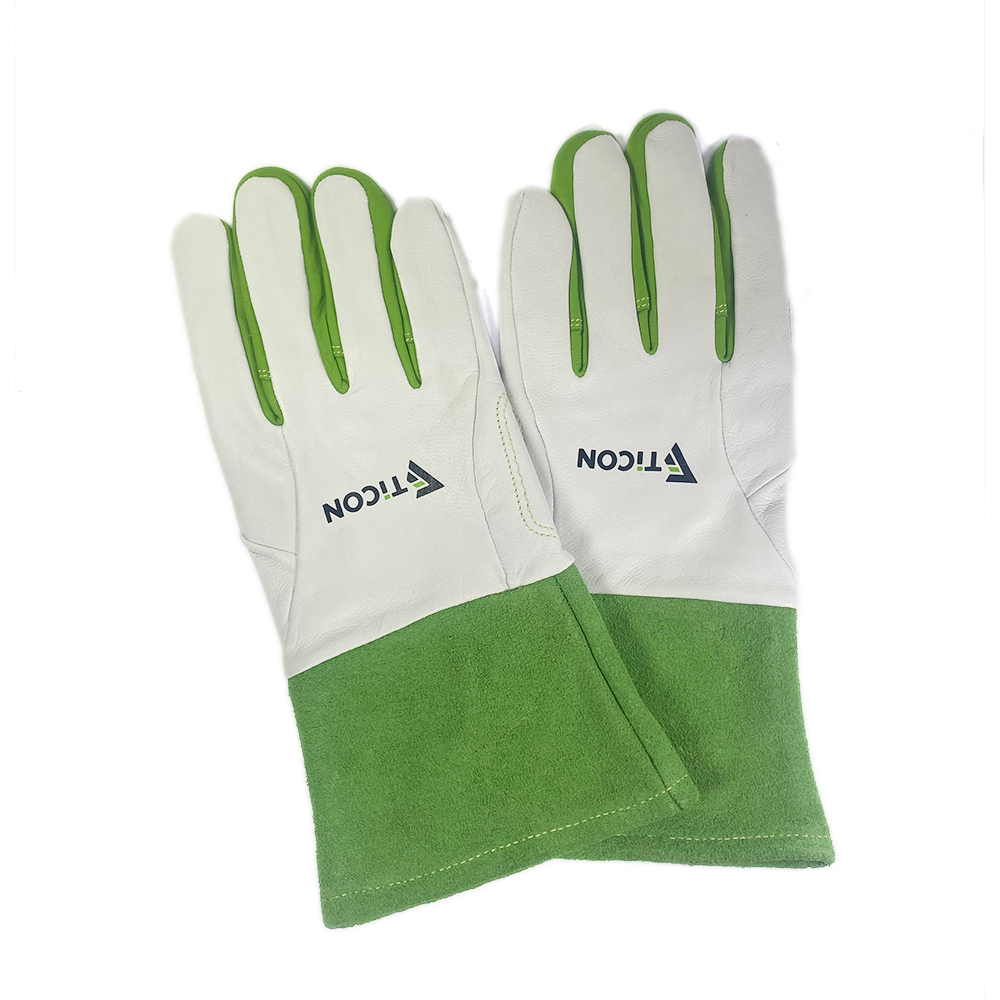 Ticon Fabrication Basics Leather Short Cuff Tig Gloves - X-Small