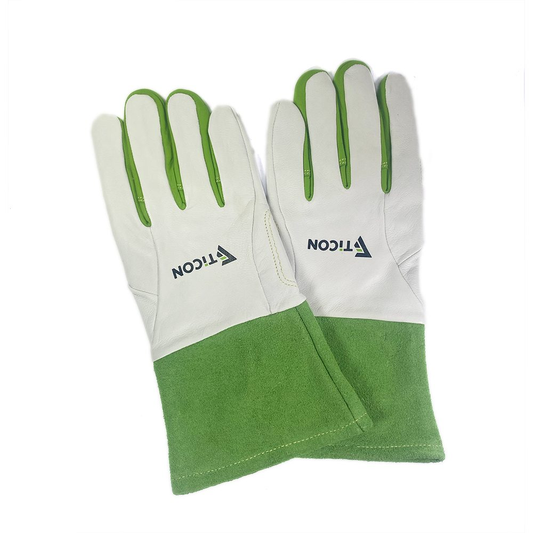 Ticon Fabrication Basics Leather Short Cuff Tig Gloves - X-Small