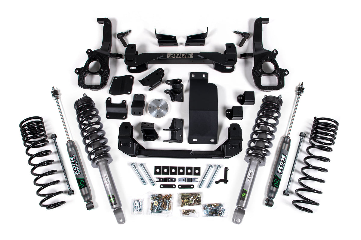 Zone Offroad 19-24 Ram 1500 4WD 4in Lift Kit (Large Bore) - Nitro Loaded Struts & Shocks