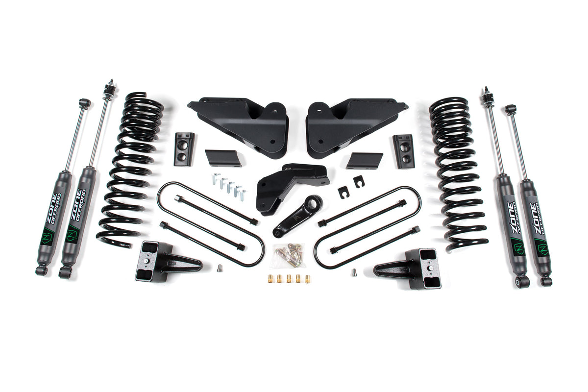 Zone Offroad 25-26 Ram 3500 (Dsl) 4in Radius Arm Drop Lift Kit - w/o Overload - Nitro Shocks