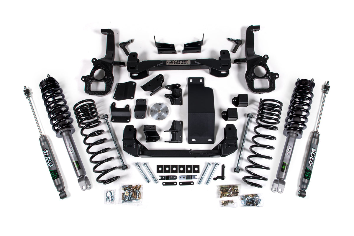 Zone Offroad 19-24 Ram 1500 4WD 6in Lift Kit (Large Bore) - Nitro Loaded Struts & Shocks