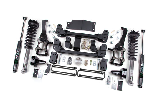 Zone Offroad 2014 Ford F150 4WD 4in Lift Kit / 4in Rear Lift / Block - Nitro Loaded Struts & Shocks